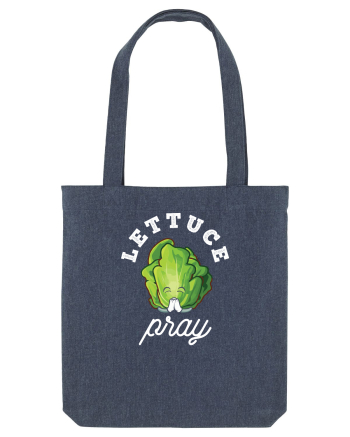 Lettuce Pray - white Midnight Blue