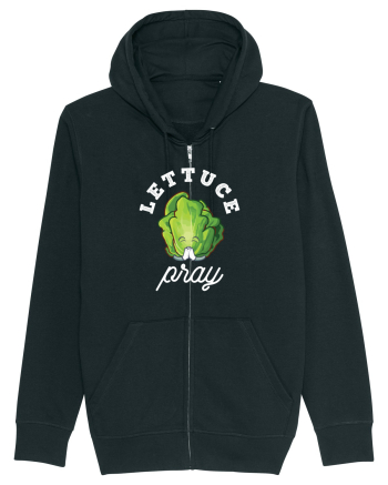 Lettuce Pray - white Black