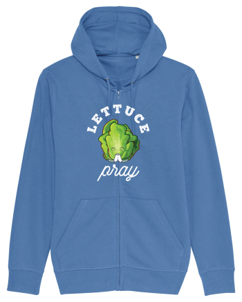 Lettuce Pray - white Bright Blue