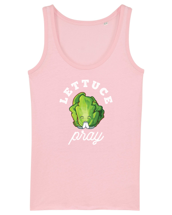 Lettuce Pray - white Cotton Pink
