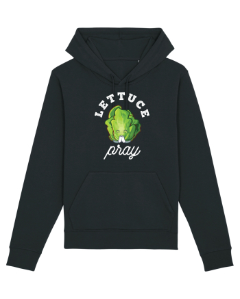 Lettuce Pray - white Black