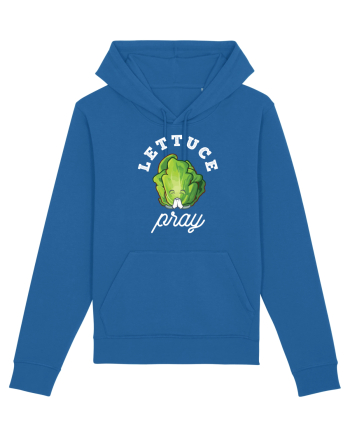 Lettuce Pray - white Royal Blue