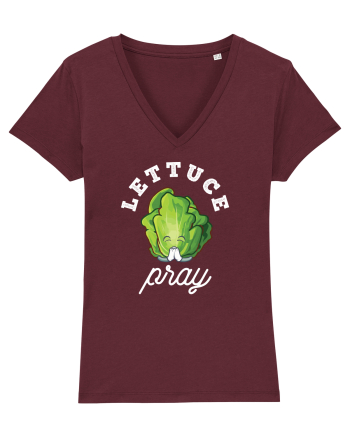 Lettuce Pray - white Burgundy
