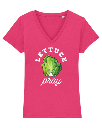 Lettuce Pray - white Raspberry