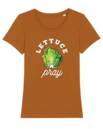 Lettuce Pray - white Roasted Orange