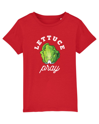 Lettuce Pray - white Red