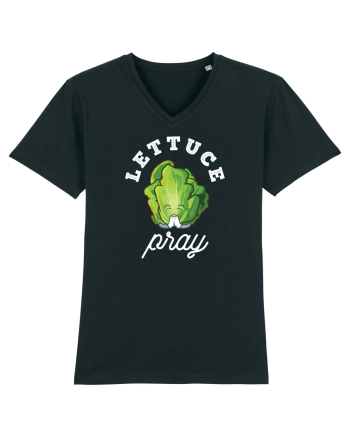 Lettuce Pray - white Black