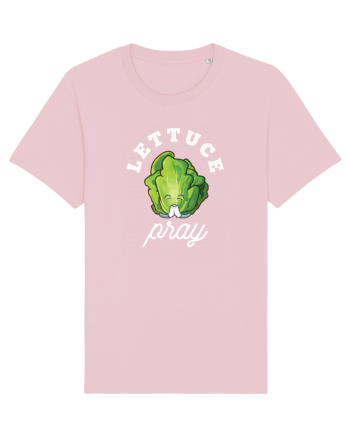 Lettuce Pray - white Cotton Pink