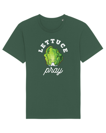 Lettuce Pray - white Bottle Green