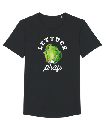 Lettuce Pray - white Black