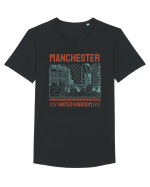 Manchester Tricou mânecă scurtă guler larg Bărbat Skater