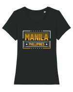 Manila Tricou mânecă scurtă guler larg fitted Damă Expresser
