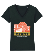 Miami Tricou mânecă scurtă guler V Damă Evoker