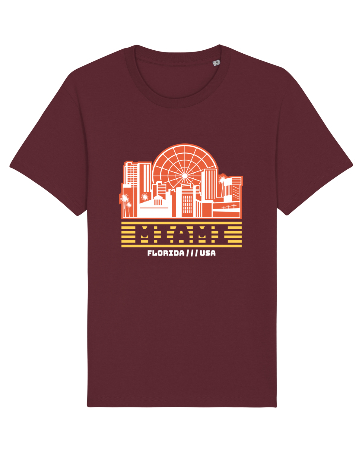 Tricou mânecă scurtă Unisex Rocker Burgundy
