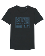 Milan Tricou mânecă scurtă guler larg Bărbat Skater