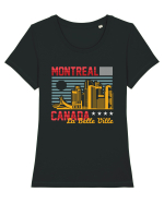 Montreal Tricou mânecă scurtă guler larg fitted Damă Expresser