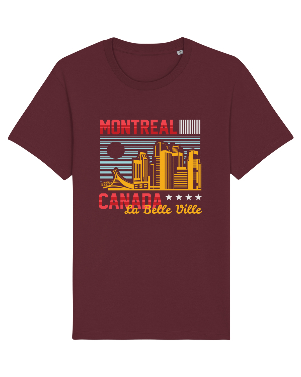 Tricou mânecă scurtă Unisex Rocker Burgundy