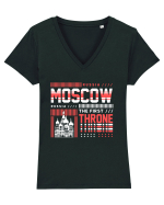 Moscow Tricou mânecă scurtă guler V Damă Evoker