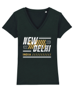 New Delhi Tricou mânecă scurtă guler V Damă Evoker