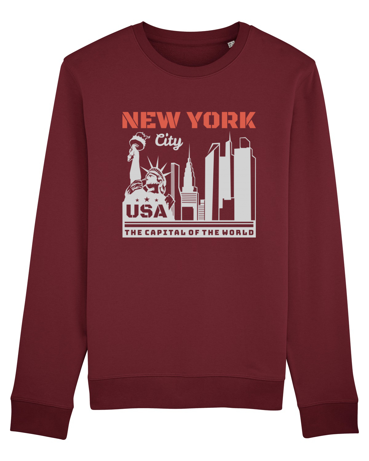 Bluză mânecă lungă Unisex Rise Burgundy