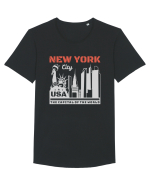 New York Tricou mânecă scurtă guler larg Bărbat Skater