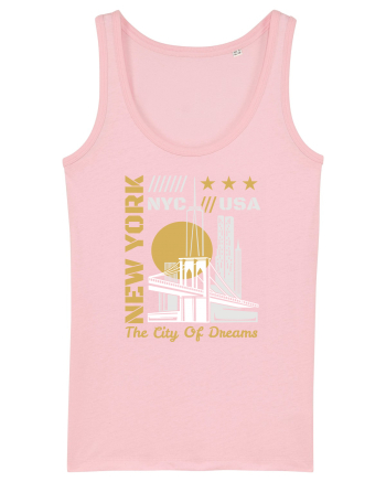 New York The City Of Dreams Cotton Pink