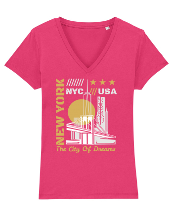 New York The City Of Dreams Raspberry