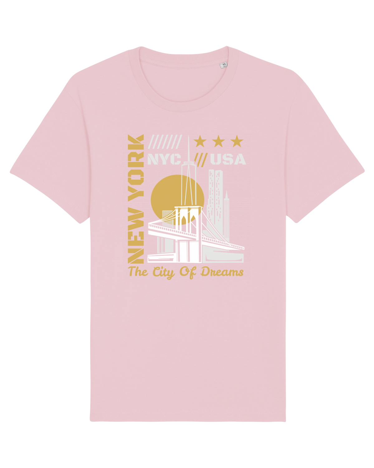 Tricou mânecă scurtă Unisex Rocker Cotton Pink