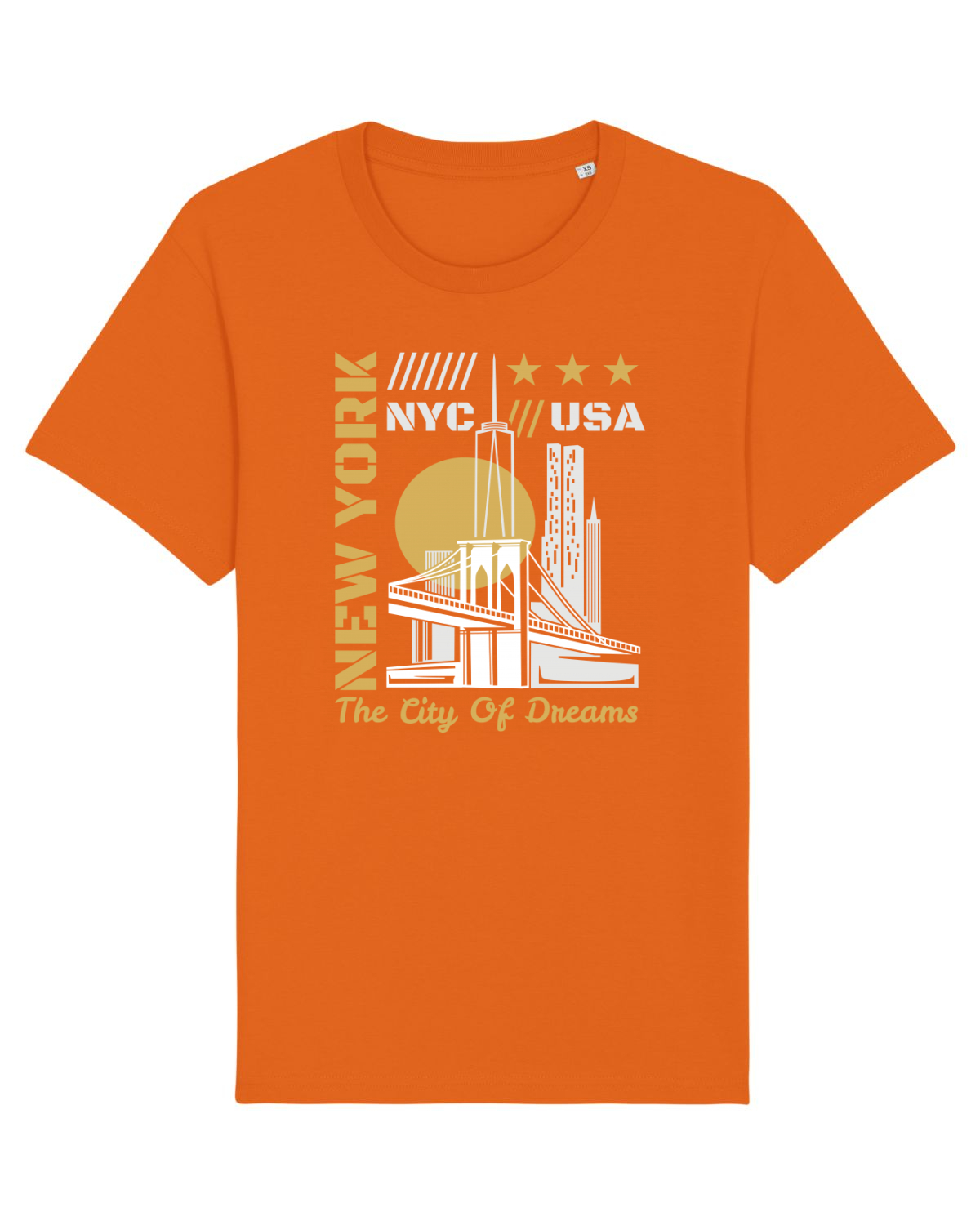 Tricou mânecă scurtă Unisex Rocker Bright Orange
