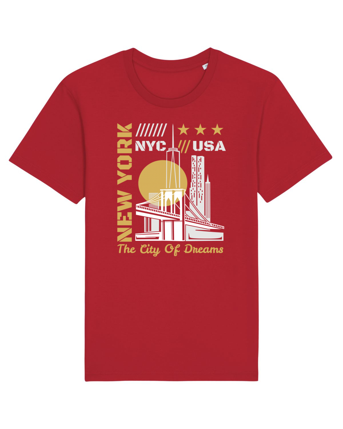 Tricou mânecă scurtă Unisex Rocker Red