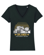 Orlando Tricou mânecă scurtă guler V Damă Evoker