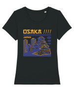 Osaka Tricou mânecă scurtă guler larg fitted Damă Expresser