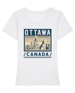 Ottawa Tricou mânecă scurtă guler larg fitted Damă Expresser