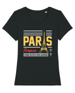 Paris Tricou mânecă scurtă guler larg fitted Damă Expresser