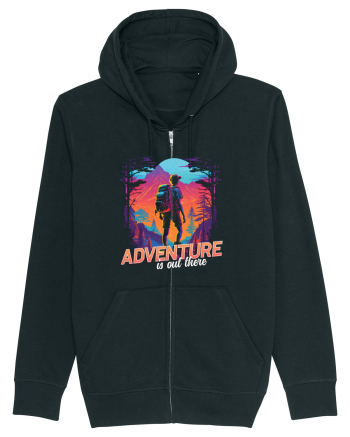 in stil synthwave - Adventure is out there Black
