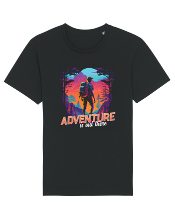 in stil synthwave - Adventure is out there Black