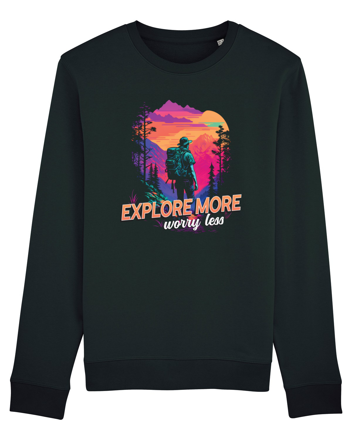 Bluză mânecă lungă Unisex Rise Black