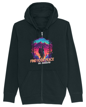 in stil synthwave - Find your peace in nature Black