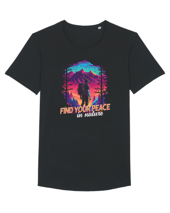 in stil synthwave - Find your peace in nature Black