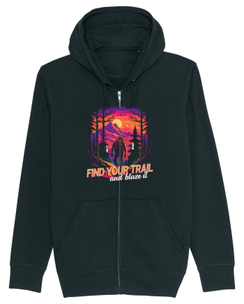 in stil synthwave - Find your trail and blaze it Black