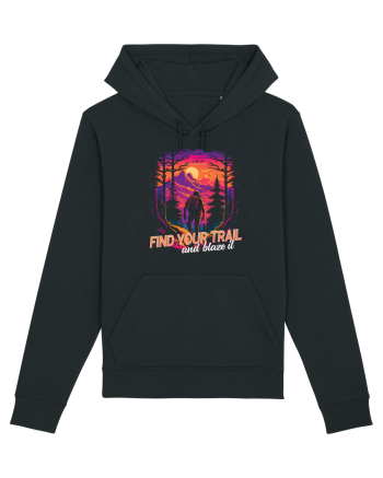 in stil synthwave - Find your trail and blaze it Black