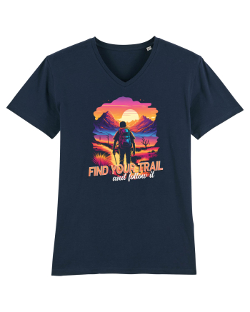 in stil synthwave - Find your trail and follow it French Navy