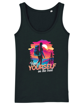 in stil synthwave - Find yourself on the trail Black