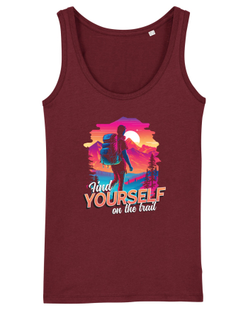 in stil synthwave - Find yourself on the trail Burgundy