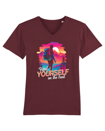 in stil synthwave - Find yourself on the trail Burgundy