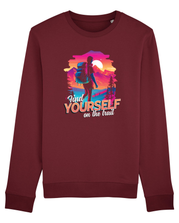 in stil synthwave - Find yourself on the trail Burgundy