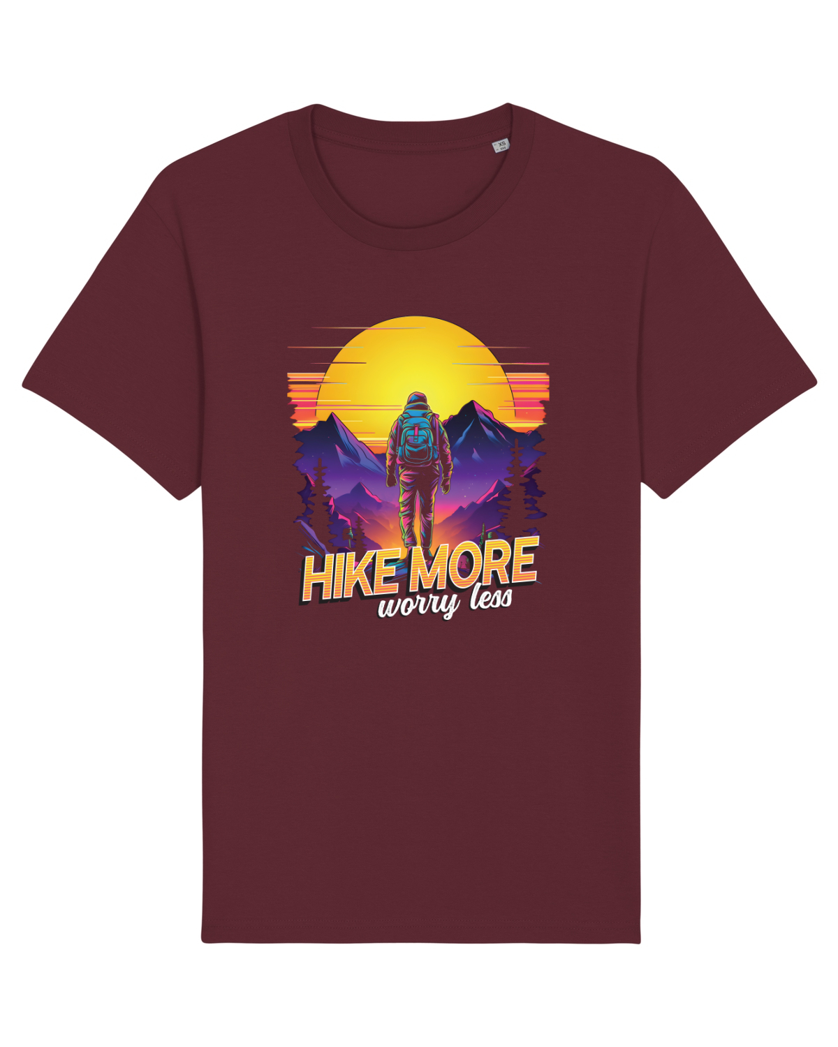 Tricou mânecă scurtă Unisex Rocker Burgundy