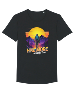 in stil synthwave - Hike more worry less Tricou mânecă scurtă guler larg Bărbat Skater
