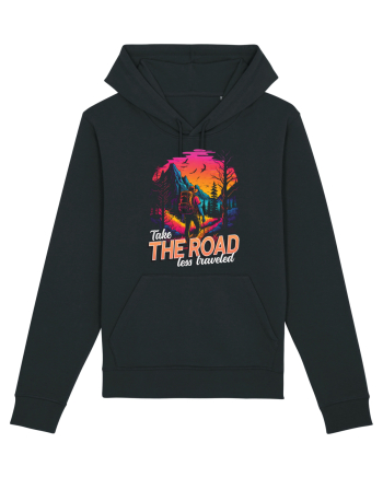in stil synthwave - Take the road less traveled Black