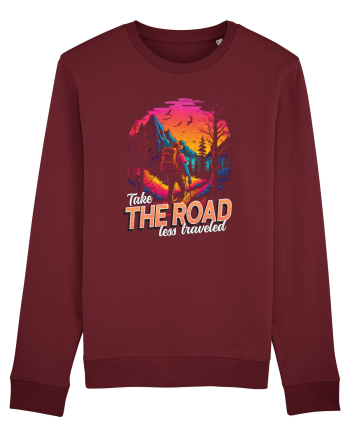 in stil synthwave - Take the road less traveled Burgundy